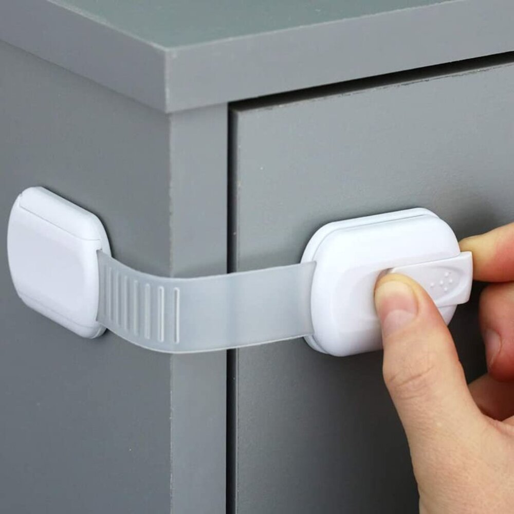 Child Safety Lock for Refrigerator, Cabinet, Drawer, Freezer & Door with 2 Extra